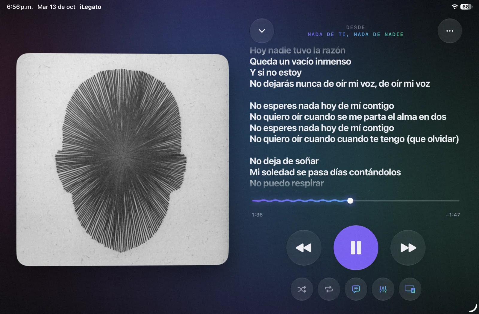 Letras en iPad