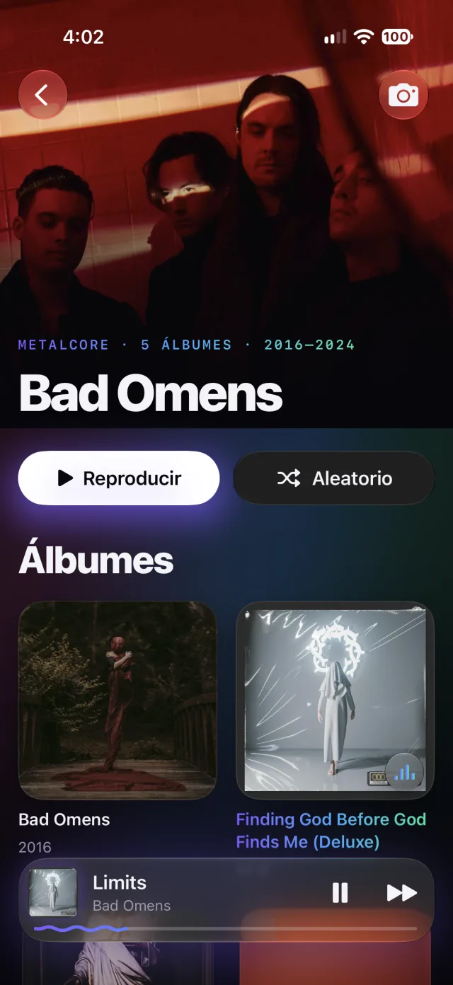 Página de artista
